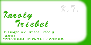 karoly triebel business card